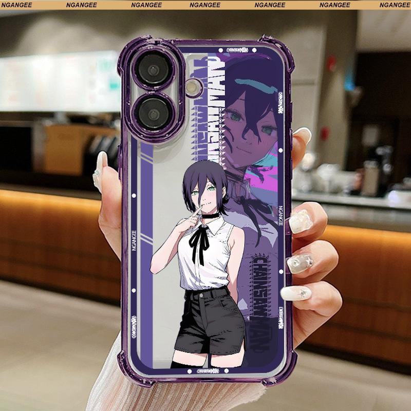 Chainsaw Man Anime-Style Case for Samsung and Iphone Fit Galaxy S22 S23 S24 S25 S24ULTRA and Iphone 17 17AIR 17 PRO MAX 11 12 13 14 15 16 plus LJR1-6