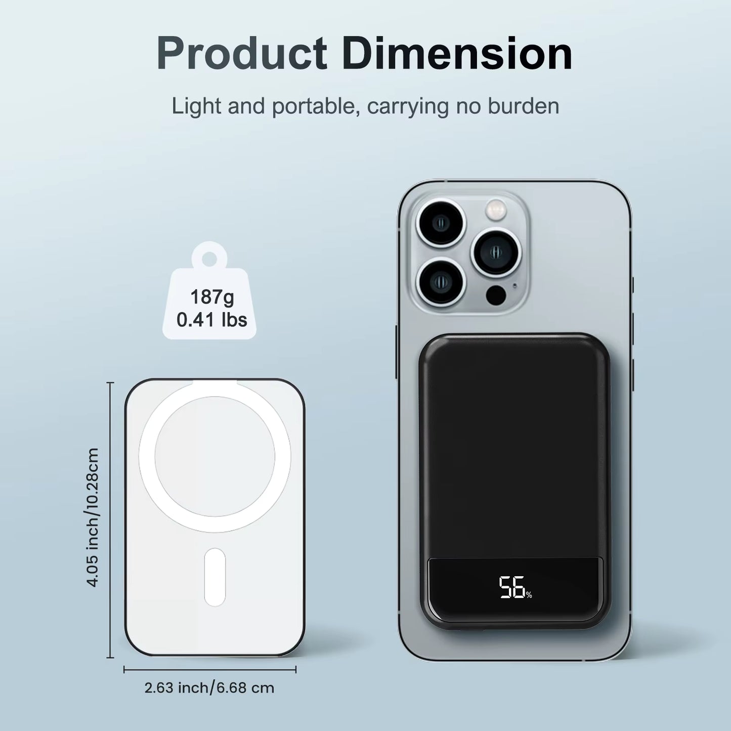 10000mAh Magnetic Power Bank Portable Fast Charger 20W Wireless Charging LED Display Magsafe for IPhone 16 15 14 13 12 Pro Max