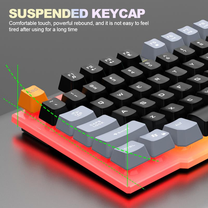Gaming LED Keyboard Mouse Headset Bundle 3 in 1 Set with Rainbow Backlit Keyboard, Precision Wired Mouse, & Noise Cancelling Headset for Xbox PS4 PS5 PC Laptop