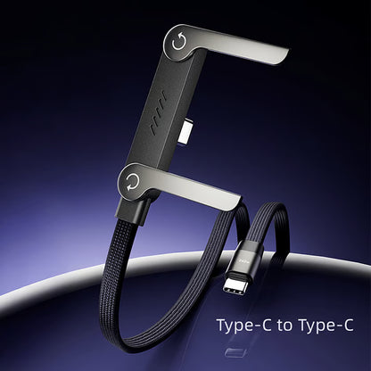 2-in-1 Invisible Holder Charger Cable - 240W Fast Charging Cord with Built-In Phone Stand