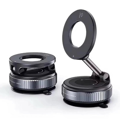Magnetic Car Phone Holder Foldable Design 360° Adjustable Rotation Vacuum Mount