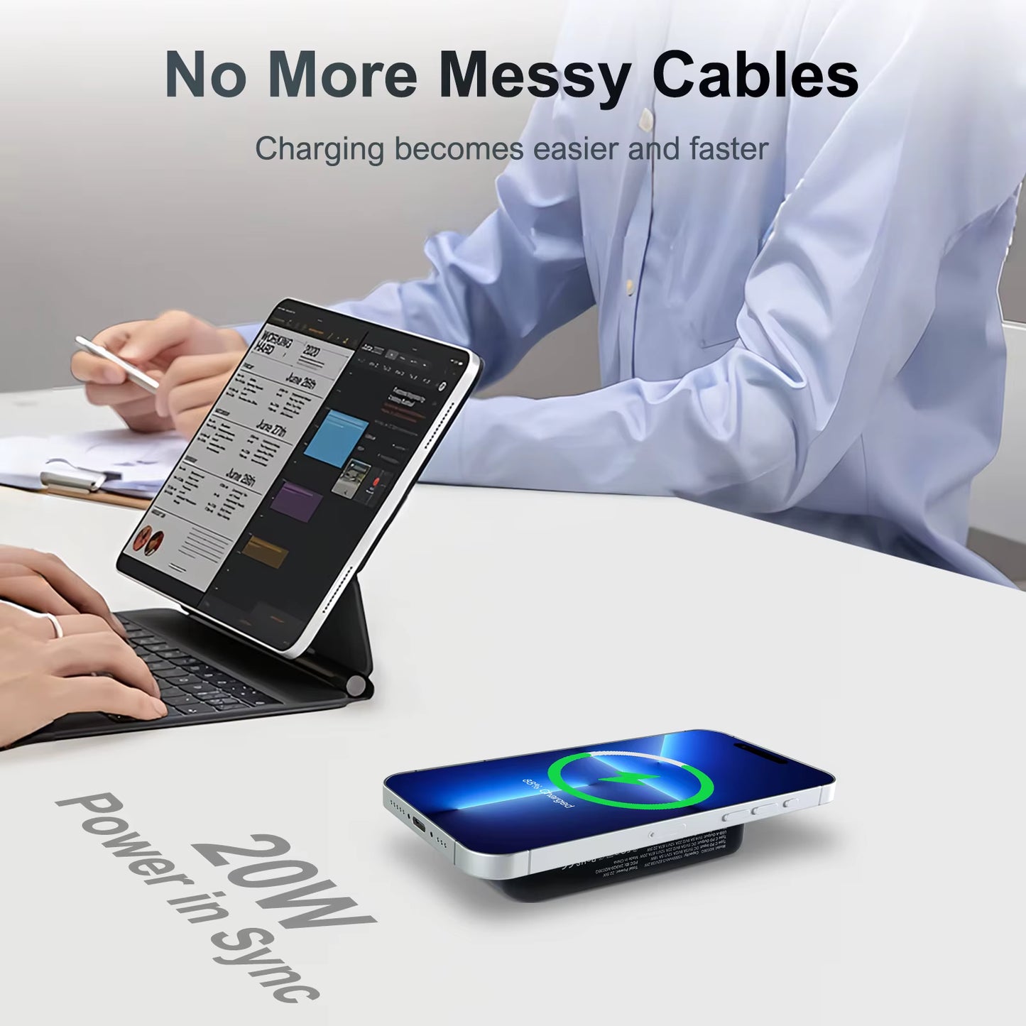10000mAh Magnetic Power Bank Portable Fast Charger 20W Wireless Charging LED Display Magsafe for IPhone 16 15 14 13 12 Pro Max