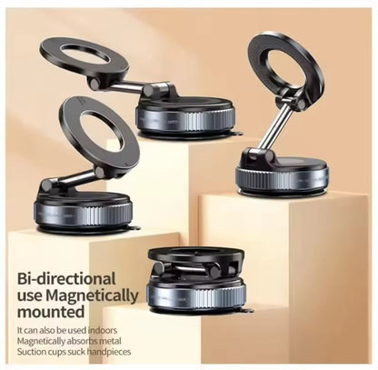 Magnetic Vacuum Car Mount Phone Holder Vacuum Suction Cup Car Phone Stand Universal GPS Navigation Stand for Car Smooth Surfaces