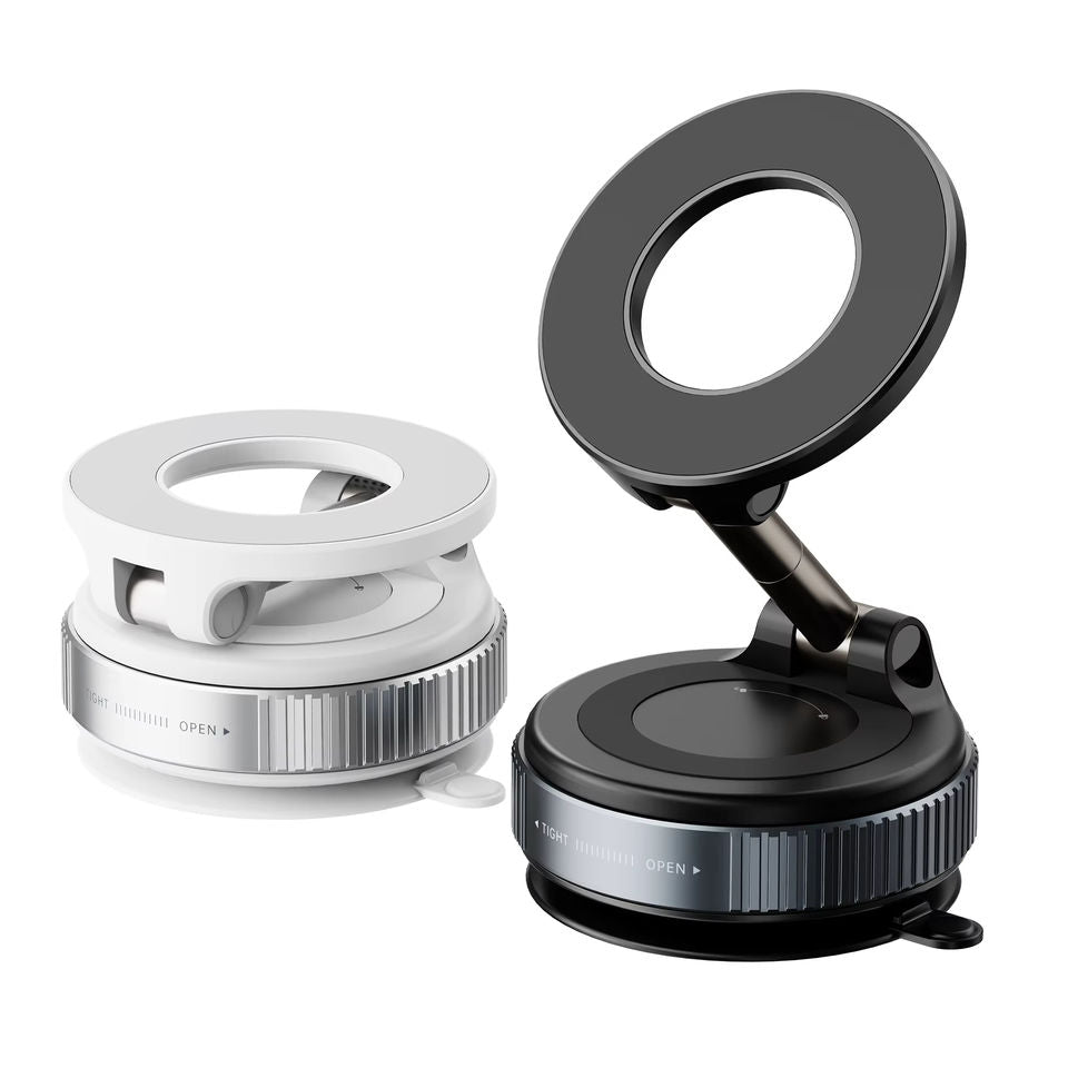 Magnetic Vacuum Car Mount Phone Holder Vacuum Suction Cup Car Phone Stand Universal GPS Navigation Stand for Car Smooth Surfaces