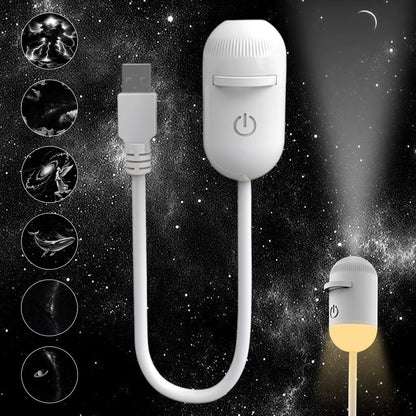 NEW 2-in-1 Mini Galaxy Star Projector Night Light Dual Use HD Romantic Ambient Lamp USB Powered for Car Interior & Bedroom Decor