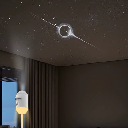 NEW 2-in-1 Mini Galaxy Star Projector Night Light Dual Use HD Romantic Ambient Lamp USB Powered for Car Interior & Bedroom Decor