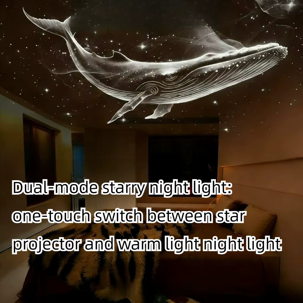 NEW 2-in-1 Mini Galaxy Star Projector Night Light Dual Use HD Romantic Ambient Lamp USB Powered for Car Interior & Bedroom Decor