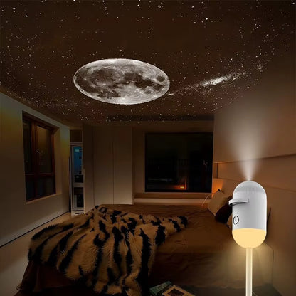 NEW 2-in-1 Mini Galaxy Star Projector Night Light Dual Use HD Romantic Ambient Lamp USB Powered for Car Interior & Bedroom Decor