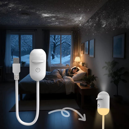 NEW 2-in-1 Mini Galaxy Star Projector Night Light Dual Use HD Romantic Ambient Lamp USB Powered for Car Interior & Bedroom Decor