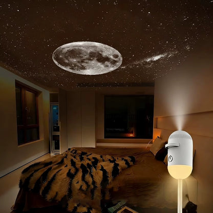 NEW 2-in-1 Mini Galaxy Star Projector Night Light Dual Use HD Romantic Ambient Lamp USB Powered for Car Interior & Bedroom Decor