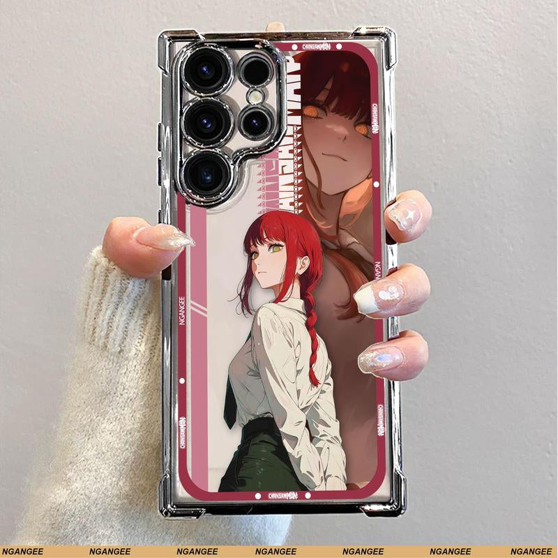 Chainsaw Man Anime-Style Case for Samsung and Iphone Fit Galaxy S22 S23 S24 S25 S24ULTRA and Iphone 17 17AIR 17 PRO MAX 11 12 13 14 15 16 plus LJR1-6